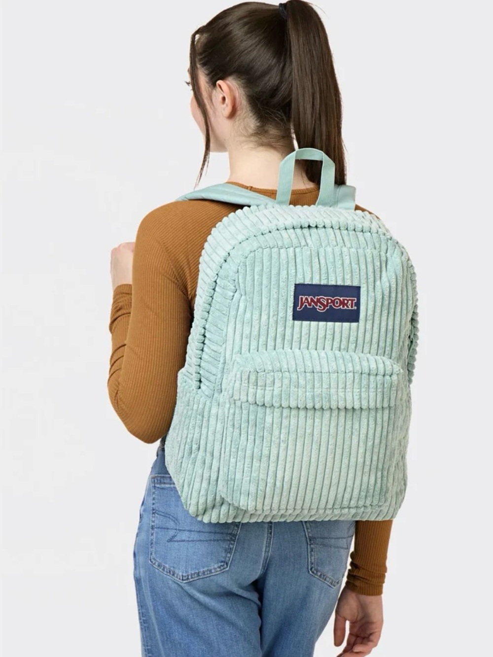 JanSport SuperBreak Plus FX Surreal
Corduroy Backpack Faded Sage Green - Picture 2 of 13